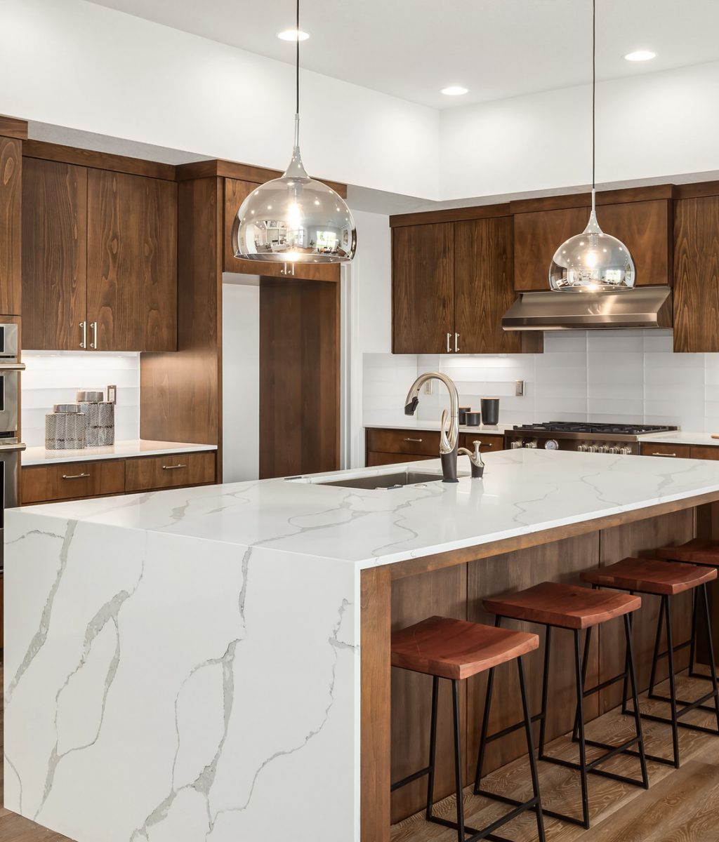 kitchen in newly constructed luxury home